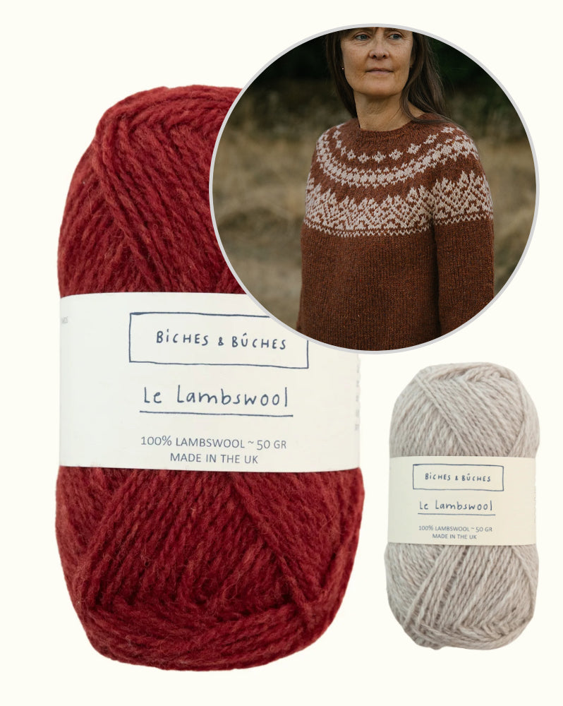 Maglione n. 89 | motivo classico e raffinato in lana di agnello Le Lambswool di Biches & Bûches