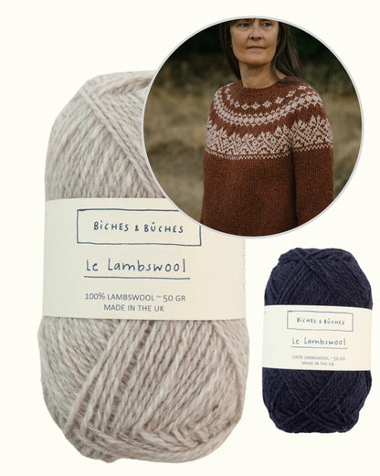 Maglione n. 89 | motivo classico e raffinato in lana di agnello Le Lambswool di Biches & Bûches