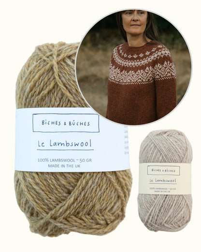 Maglione n. 89 | motivo classico e raffinato in lana di agnello Le Lambswool di Biches & Bûches