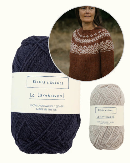 Maglione n. 89 | motivo classico e raffinato in lana di agnello Le Lambswool di Biches & Bûches