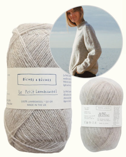 Sweater No. 19 | saddle shoulder sweater made from Le Petit Lambswool and Le Petit Silk Mohair by Biches & Bûches