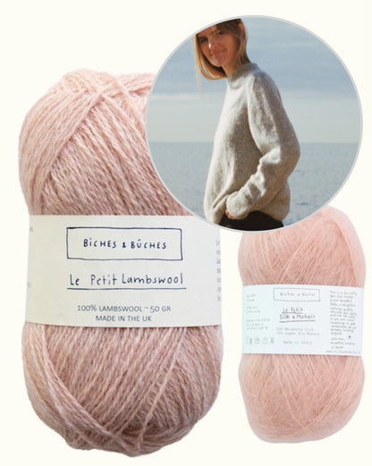 Sweater No. 19 | saddle shoulder sweater made from Le Petit Lambswool and Le Petit Silk Mohair by Biches & Bûches