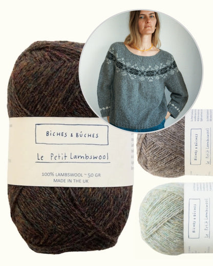 Sweater No. 74 | klassisk delikat mønster i Le Petit Lambswool fra Biches & Buches