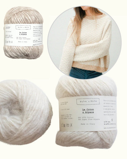 Sweater No. 77 | zauberhaftes Muster aus Le Coton & Alpaca von Biches & Bûches