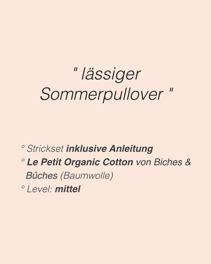 Sweater No. 95 | perfekter Sommerpullover aus Le Petit Organic Cotton von Biches & Bûches