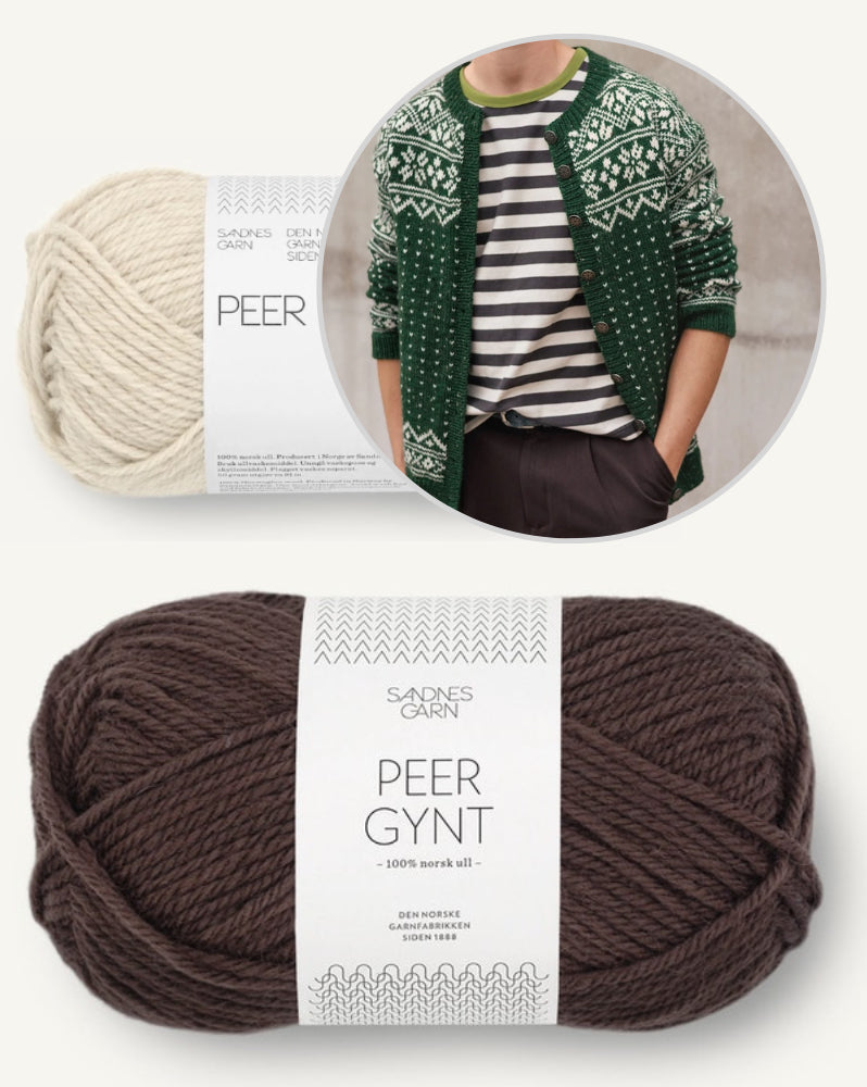 Telemark Man | robust cardigan i Peer Gynt fra Sandnes Garn