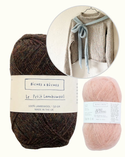 The Bow Sweater | Trui met strik van Le Petit Lambswool en Le Petit Silk & Mohair van Biches & Bûches