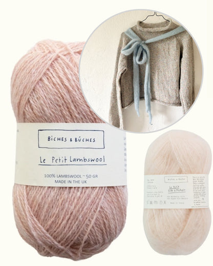 The Bow Sweater | Trui met strik van Le Petit Lambswool en Le Petit Silk & Mohair van Biches & Bûches