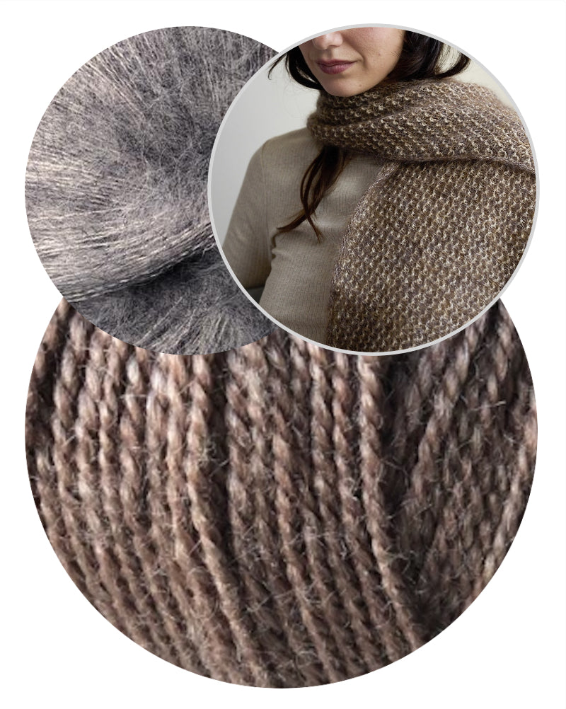 Thit Shawl | delikat struktur fra Wild & Soft og Kid Seta fra Gepard Garn