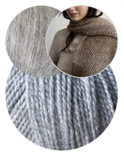 Thit Shawl | delikat struktur fra Wild & Soft og Kid Seta fra Gepard Garn