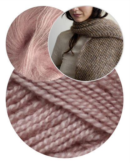 Thit Shawl | delikat struktur fra Wild & Soft og Kid Seta fra Gepard Garn
