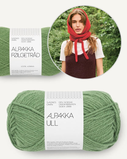 Tie the Hood - Alpakka | Hooded scarf with Alpakka Ull and Alpakka follow-up yarn from Sandnes