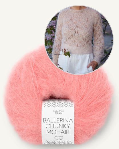 Tiny Leaves Sweater von Auguste Knit mit Ballerina Chunky Mohair von Sandnes Garn 9