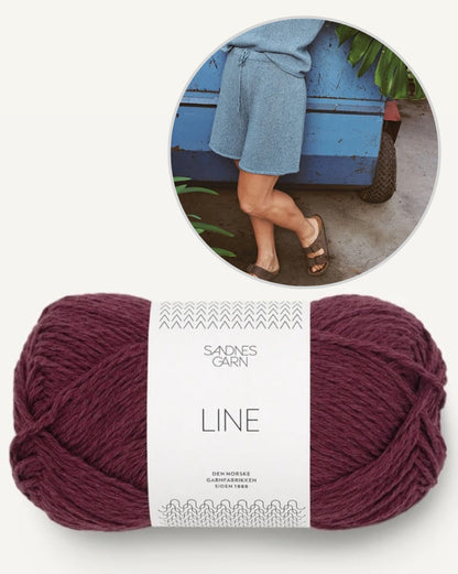 Tiril´s Sommershorts | casual shorts made of Line from Sandnes Garn with free instructions