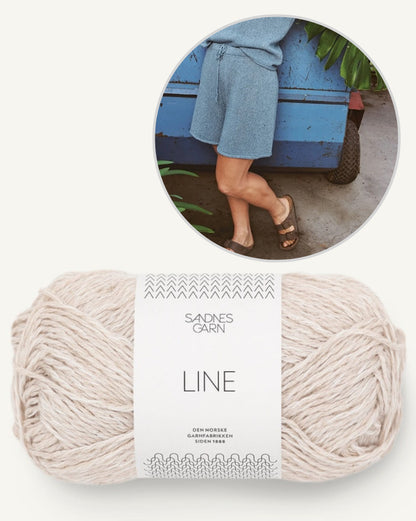 Tiril´s Sommershorts | casual shorts made of Line from Sandnes Garn with free instructions