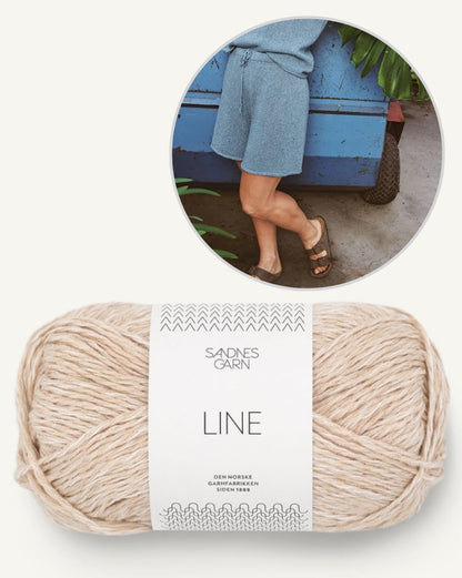 Tiril´s Sommershorts | casual shorts made of Line from Sandnes Garn with free instructions