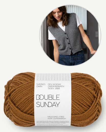 Toni Vest | casual vest made from Double Sunday by Sandnes Garn
