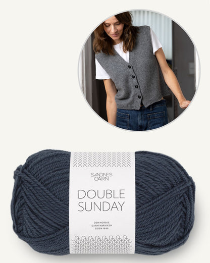Toni Vest | casual vest made from Double Sunday by Sandnes Garn
