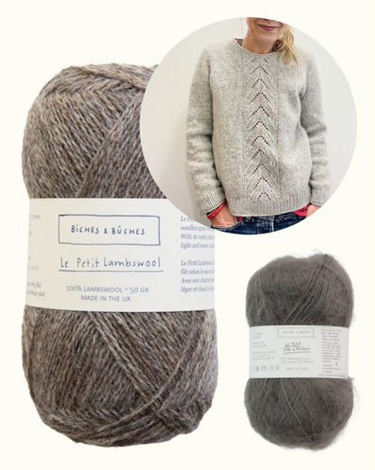 Pull Tresse | romantique en Le Petit Lambswool et Le Petit Silk & Mohair de Biches & Bûches