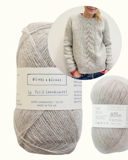 Pull Tresse | romantique en Le Petit Lambswool et Le Petit Silk & Mohair de Biches & Bûches
