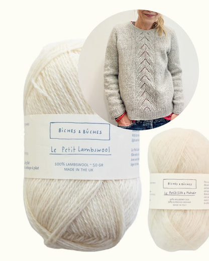 Pull Tresse | romantique en Le Petit Lambswool et Le Petit Silk & Mohair de Biches & Bûches