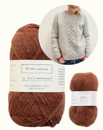 Pull Tresse | romantique en Le Petit Lambswool et Le Petit Silk & Mohair de Biches & Bûches