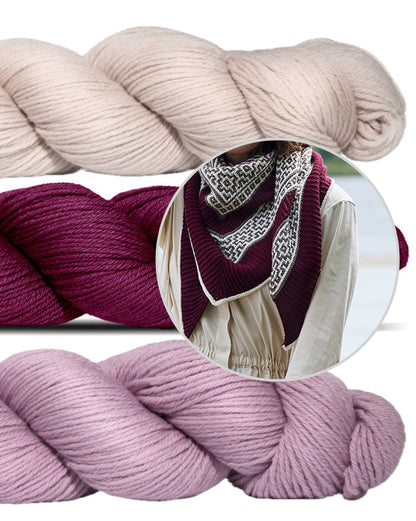 True Love | kontrastreiches Tuch aus Cheeky Merino Joy von Rosy Green Wool