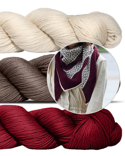 True Love | kontrastreiches Tuch aus Cheeky Merino Joy von Rosy Green Wool