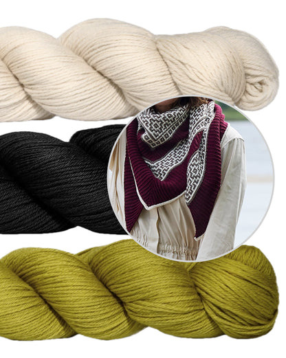 True Love | kontrastreiches Tuch aus Cheeky Merino Joy von Rosy Green Wool
