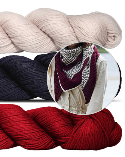 True Love | kontrastreiches Tuch aus Cheeky Merino Joy von Rosy Green Wool