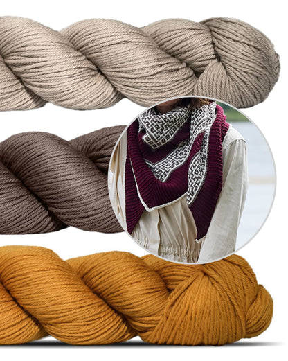 True Love | kontrastreiches Tuch aus Cheeky Merino Joy von Rosy Green Wool
