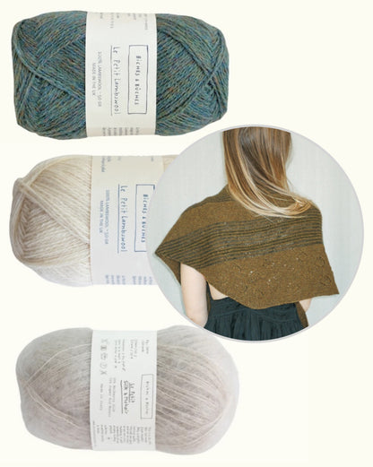 Tuch No. 76 | feine Streifen aus Le Petit Silk Mohair und Le Petit Lambswool