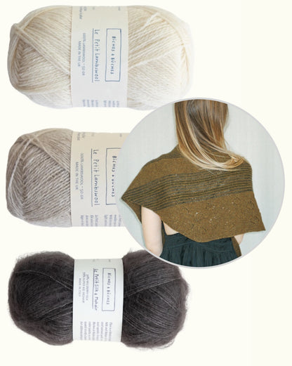 Tuch No. 76 | feine Streifen aus Le Petit Silk Mohair und Le Petit Lambswool