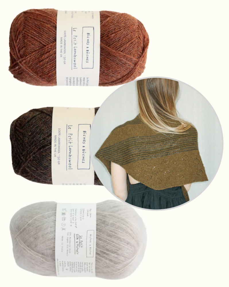 Tuch No. 76 | feine Streifen aus Le Petit Silk Mohair und Le Petit Lambswool
