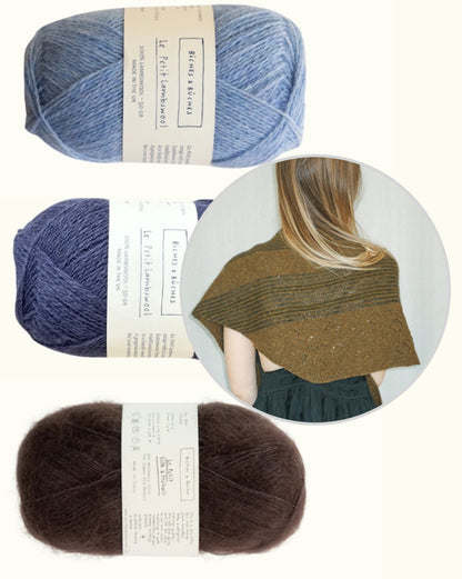 Tuch No. 76 | feine Streifen aus Le Petit Silk Mohair und Le Petit Lambswool