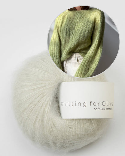 Twist Light Loop Sweater | delicate cables made from Soft Silk Mohair by Knitting for Olive