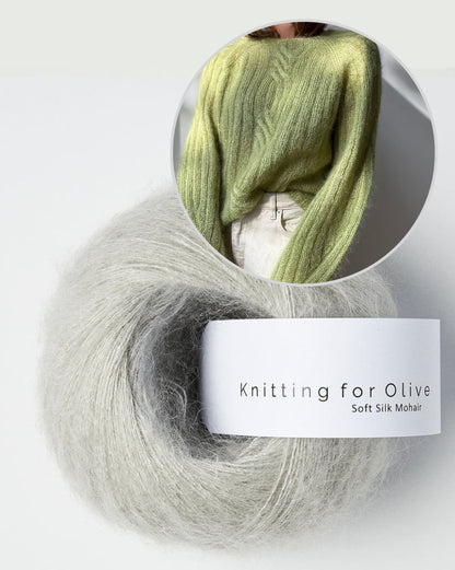 Twist Light Loop Sweater | delicate cables made from Soft Silk Mohair by Knitting for Olive