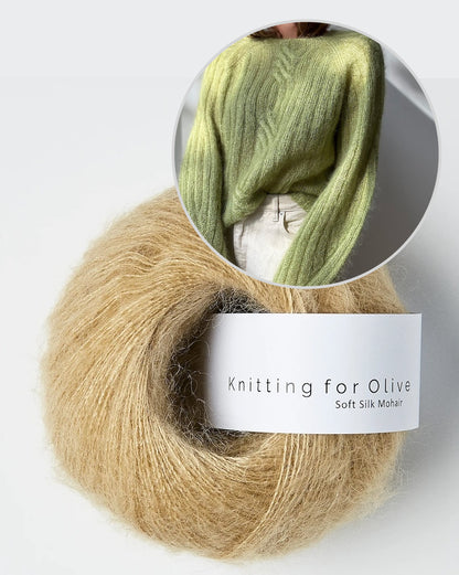 Twist Light Loop Sweater | delicate cables made from Soft Silk Mohair by Knitting for Olive