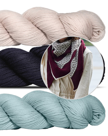 True Love | kontrastreiches Tuch aus Cheeky Merino Joy von Rosy Green Wool