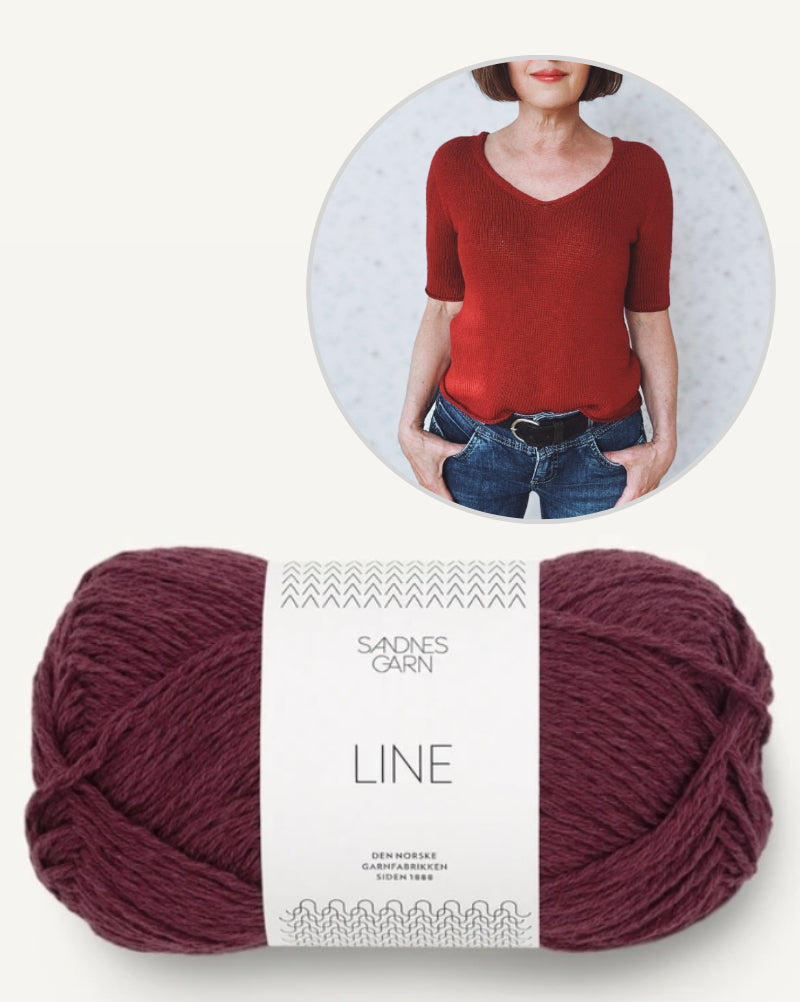 rosa p. Uukii Shirt mit Line von Sandnes Garn 7