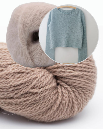 Uukii Sweater | enkel baströja i Semilla Melange och Svala från BC Garn