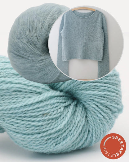Uukii Sweater | enkel baströja i Semilla Melange och Svala från BC Garn
