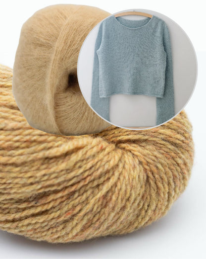 Uukii Sweater | enkel baströja i Semilla Melange och Svala från BC Garn