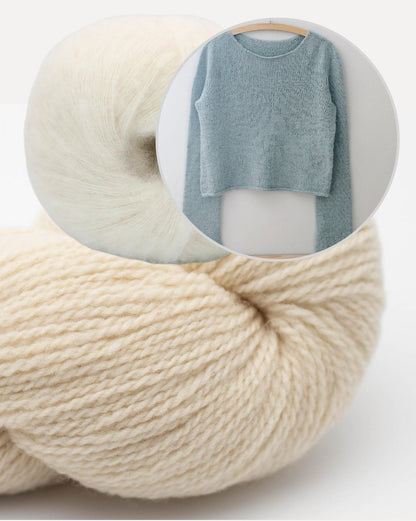 Uukii Sweater | enkel baströja i Semilla Melange och Svala från BC Garn