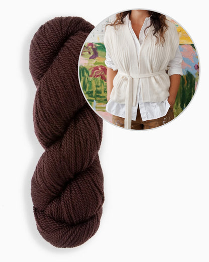 Valo Vest | lightweight wrap vest made from Tynd by Woolfolk