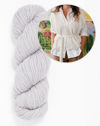 Valo Vest | lightweight wrap vest made from Tynd by Woolfolk