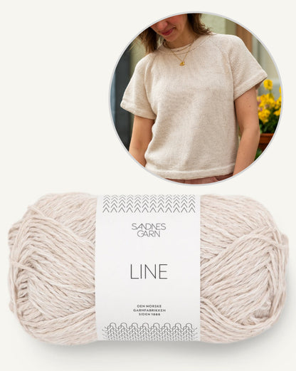 Vanilla Chilla Tee | basique, décontracté, oversize en lin de Sandnes Garn