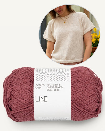 Vanilla Chilla Tee | basique, décontracté, oversize en lin de Sandnes Garn