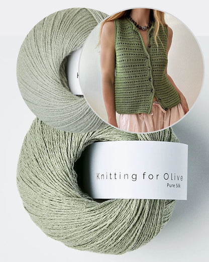 Gilet n° 10 | gilet aéré en mérinos et pure soie de Knitting for Olive