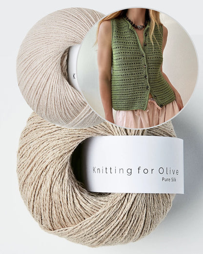 Gilet n° 10 | gilet aéré en mérinos et pure soie de Knitting for Olive